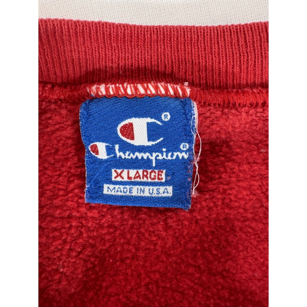 Vintage Champion Boeing Red Crewneck Sweatshirt Size XL Since 1916 The Boeing Co - Picture 3 of 7